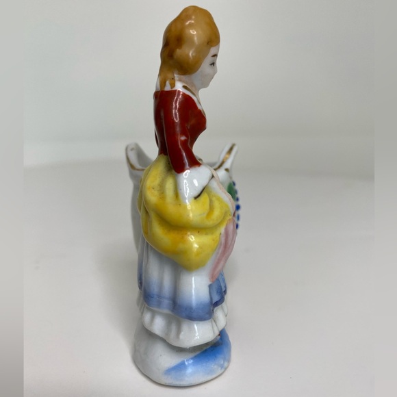 EUC Vtg Porcelain Regency Period Lady Toothpick Holder Made In Occupied Japan - Picture 6 of 7